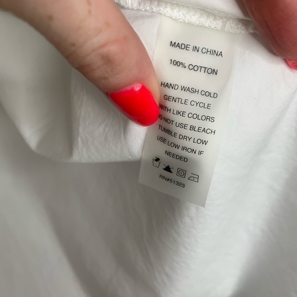 NWT BOHO Two by Vince Camuto Embroidered Poplin Blouse XS Cottagecore style - Picture 5 of 8